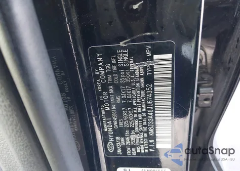 2018 Hyundai Tucson Sel из США, поврежденный, VIN KM8J33A46JU674352